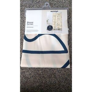 Society6 Abstract Single Line Face Shower Curtain Sundry Society 69x72